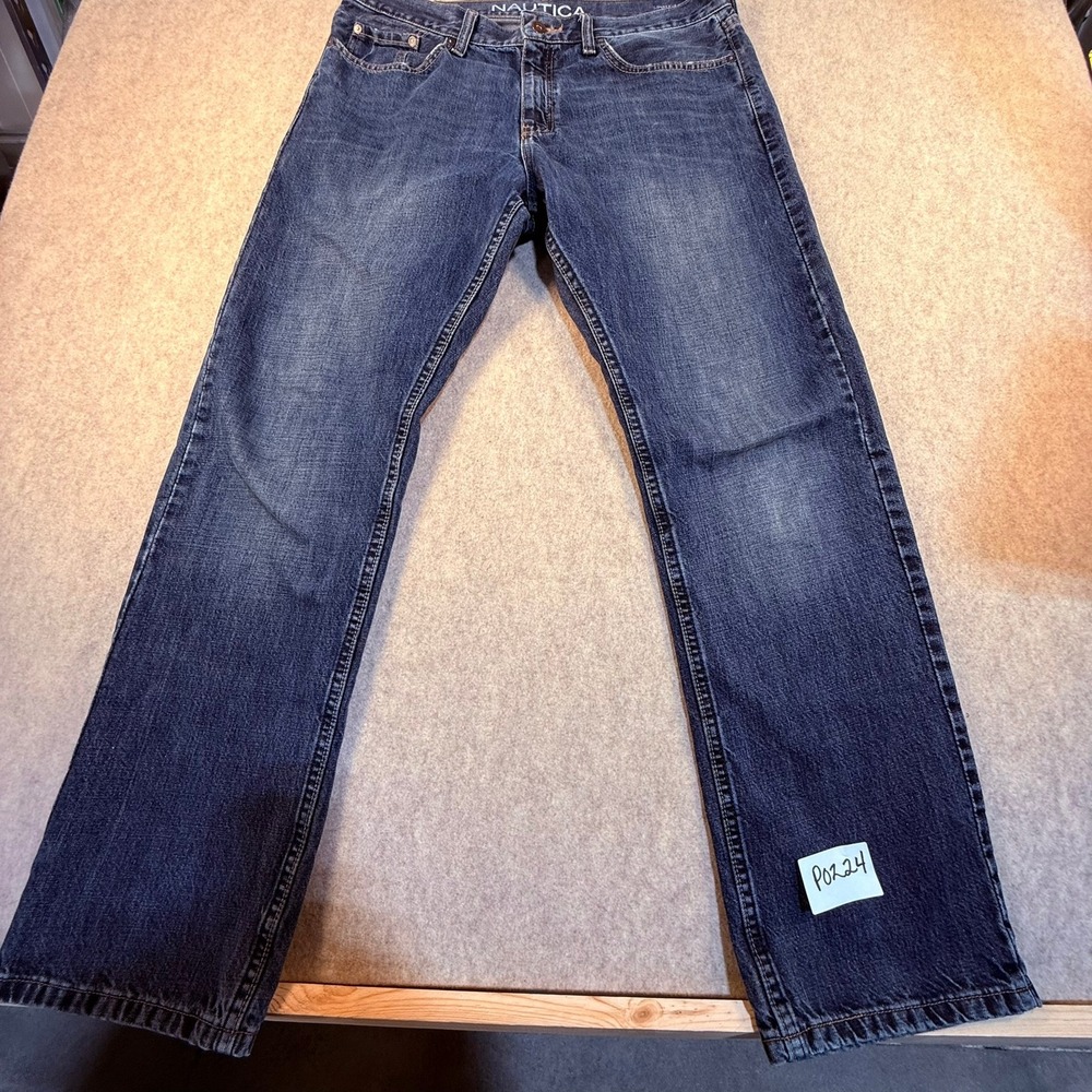 Nautica Mens Relaxed Fit Jeans 33x32 Medium Wash Blue Denim 1P3013R 9JB